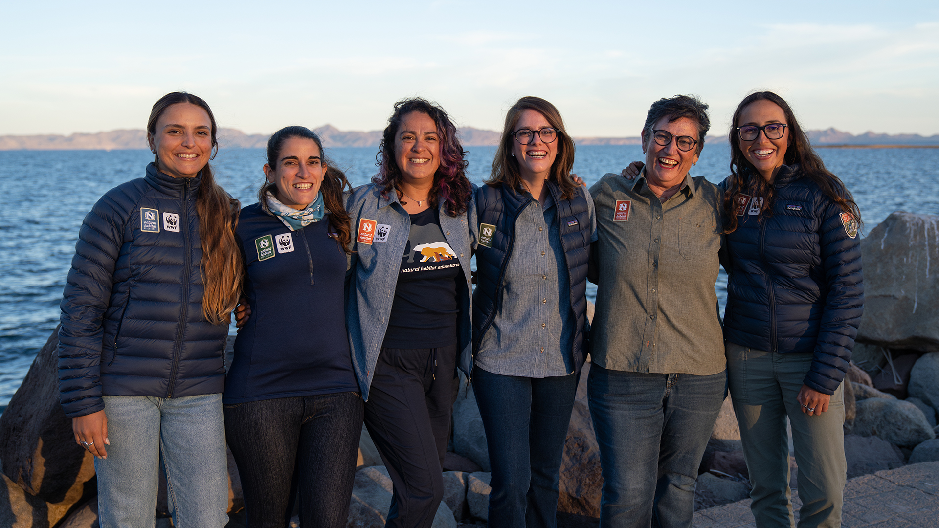 Nat Hab's Great Gray Whales of Baja all-women guide and field team. Photographed by Nat Hab Staff © Dana Cama.
